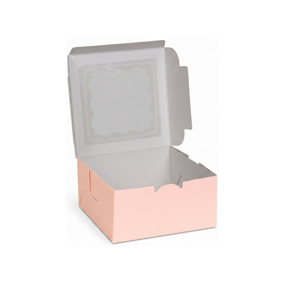 Caja de Carton con Ventana 10.16 x 10.16 x 6.35 cm