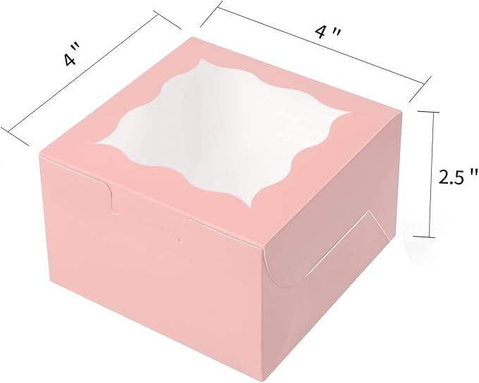 Caja de Carton con Ventana 10.16 x 10.16 x 6.35 cm